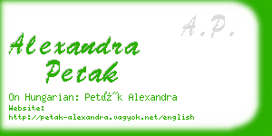 alexandra petak business card